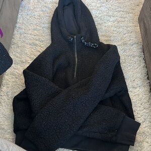 Black Sherpa Hoodie